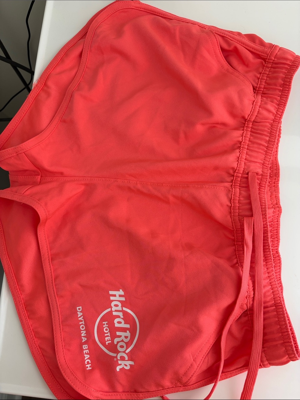 Hard Rock Cafe Coral/Salmon Women's Swim Coverup Shorts
